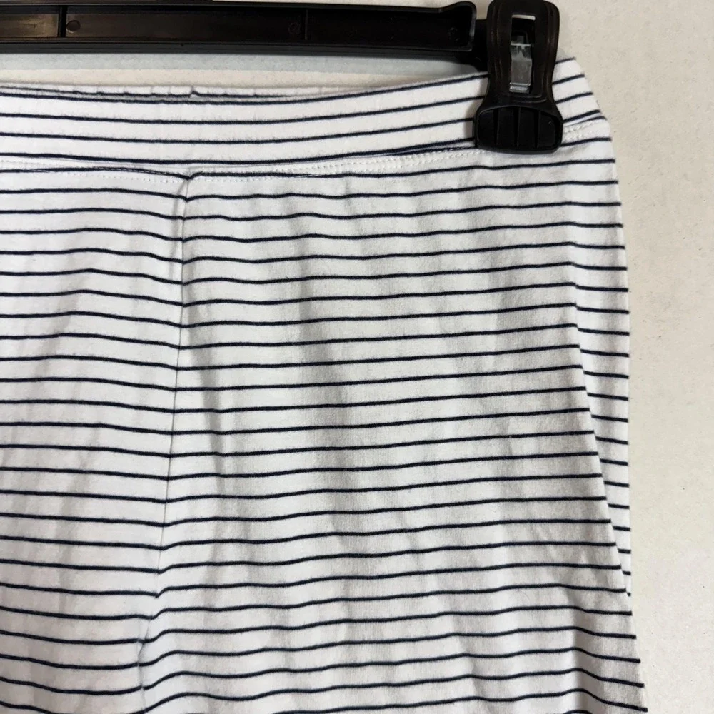 Gymboree Leggings Girls 14 White Stripe Jersey Ankle Elastic Waist Spring